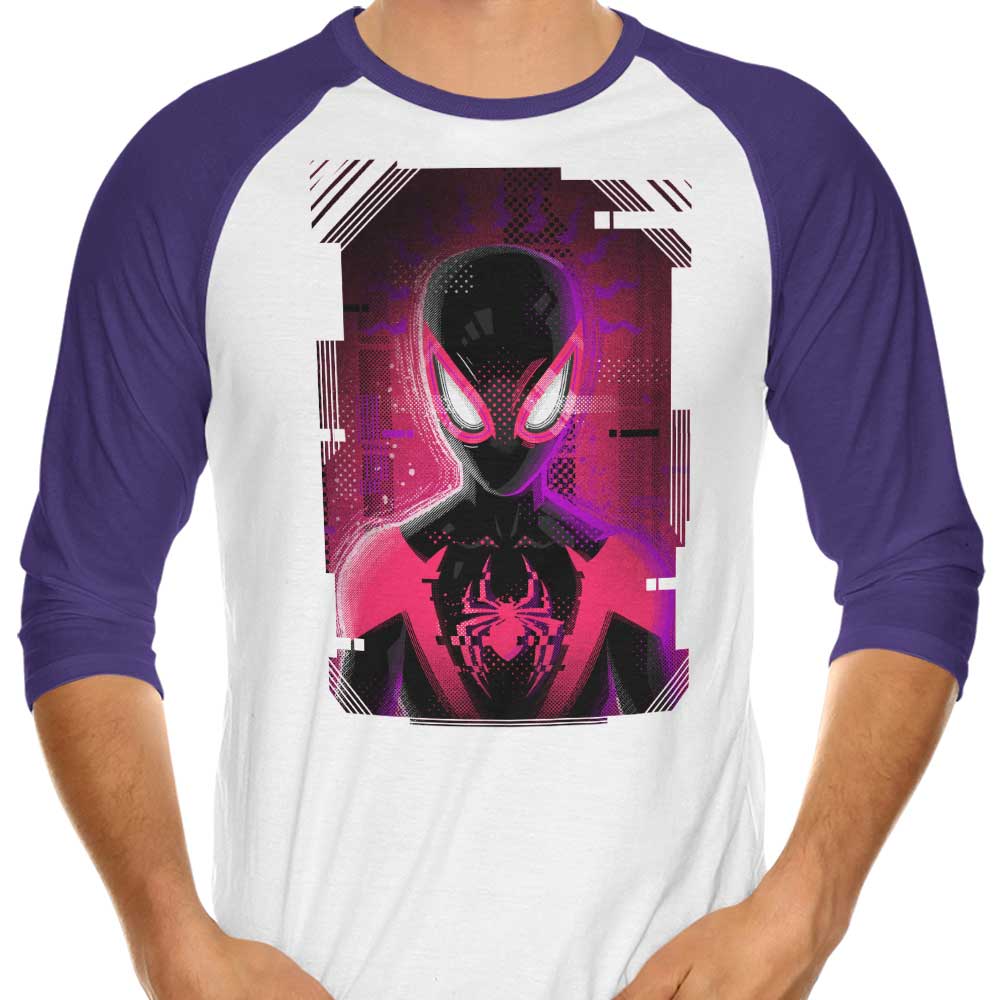 Danielmorris1993's Glitched Morales 3/4 Sleeve Raglan Style T-Shirt