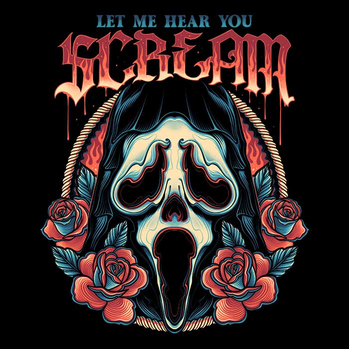 Let Me Hear You Scream - Stylish 3/4 Sleeve Raglan Men's or Women's T-Shirt