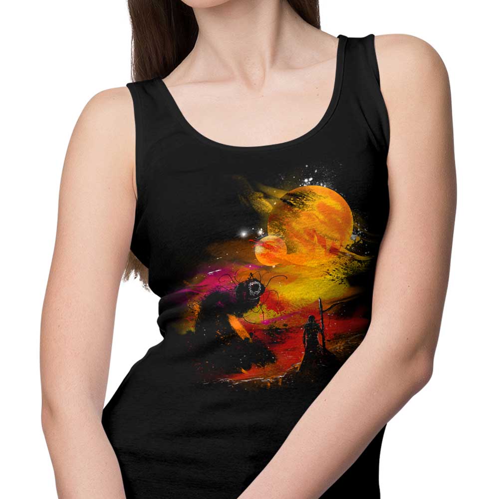 Kharmazero's Comfortable Arrakis Sunset Tank Tops for Men and Women