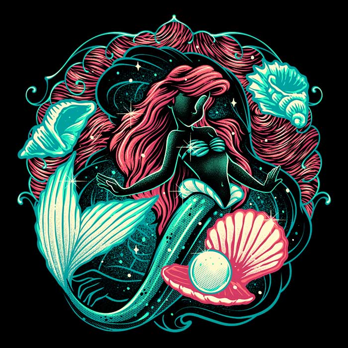 3/4 Sleeve Raglan T-Shirt: 'Under the Sea of Stars' Design