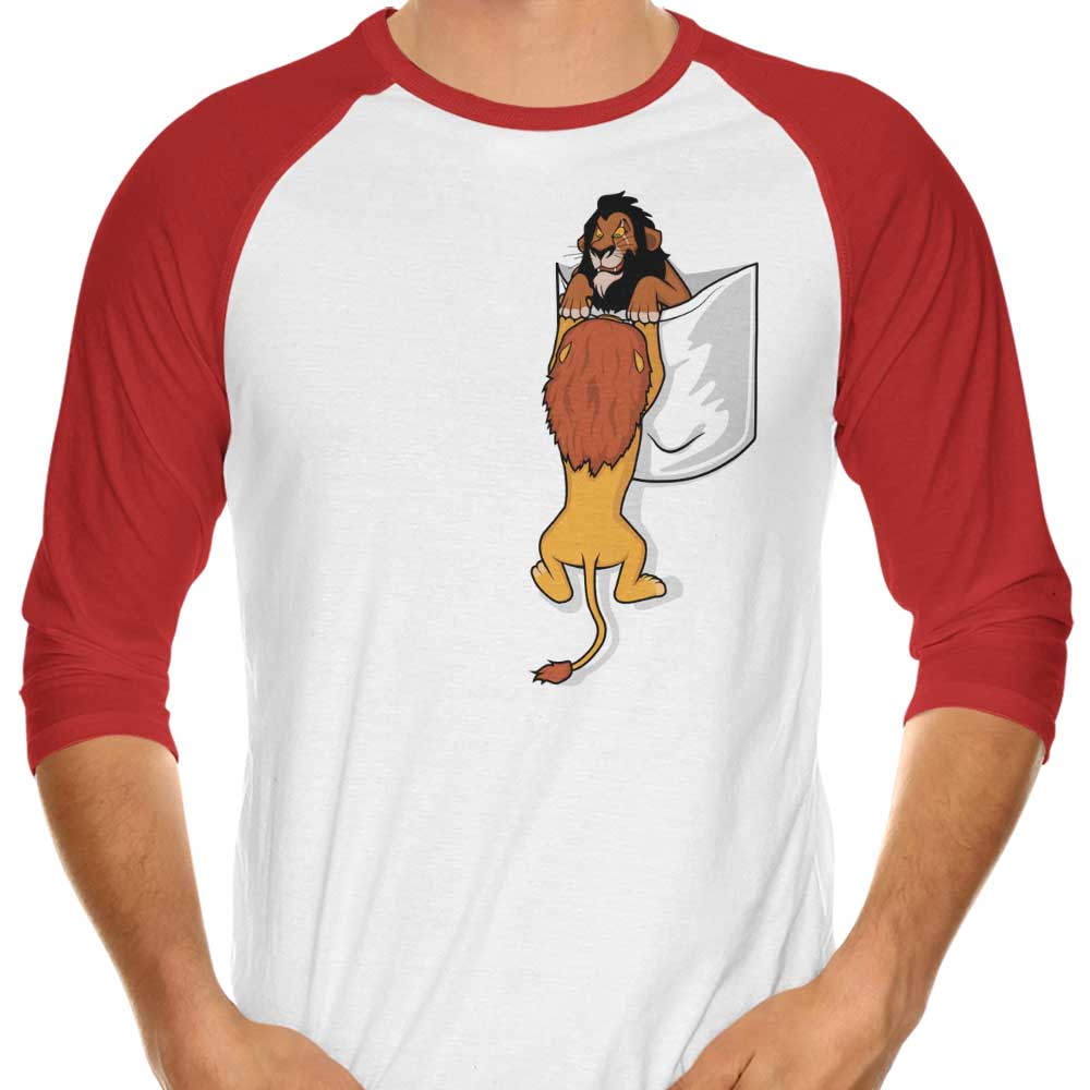 Raffiti Pocket King 3/4 Sleeve Raglan Casual T-Shirt for Everyday Wear