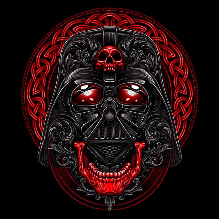 Glitchygorilla's Striking Chosen Skull 3/4 Sleeve Raglan T-Shirt