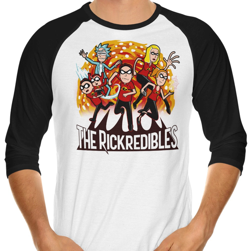 The Rickredibles Stylish 3/4 Sleeve Raglan Men's T-Shirt for Fashionable Wear