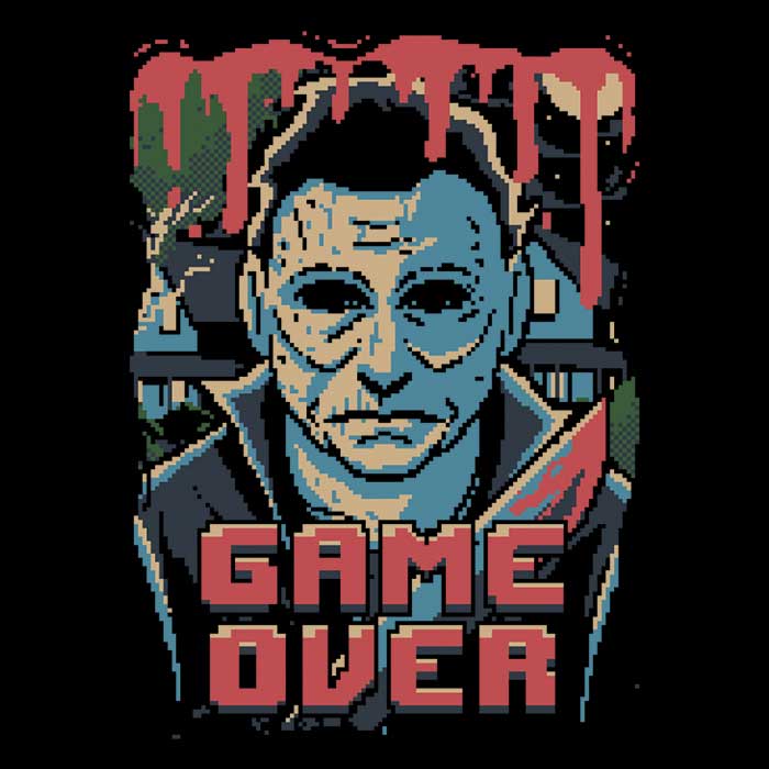 Halloween Pixel 3/4 Sleeve Raglan Stylish T-Shirt