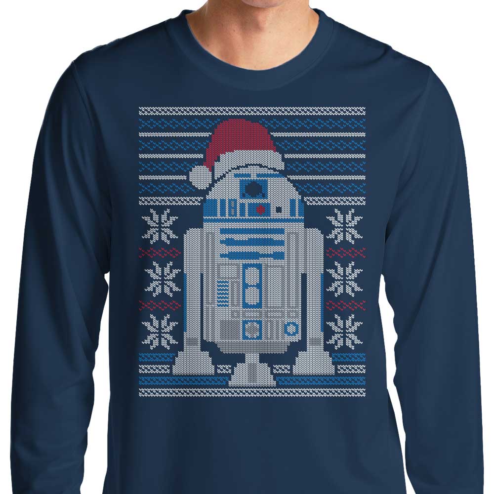 CaptainHarHar's Festive Merry Droidmas Long Sleeve Crewneck T - Shirt