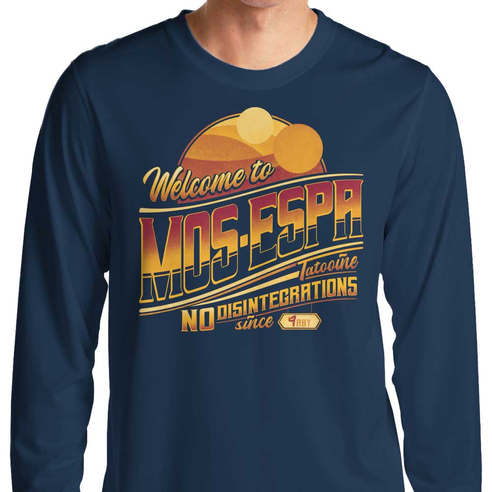 Welcome to Mos Espa Stylish Long Sleeve Crewneck T-Shirt for Fashion Lovers