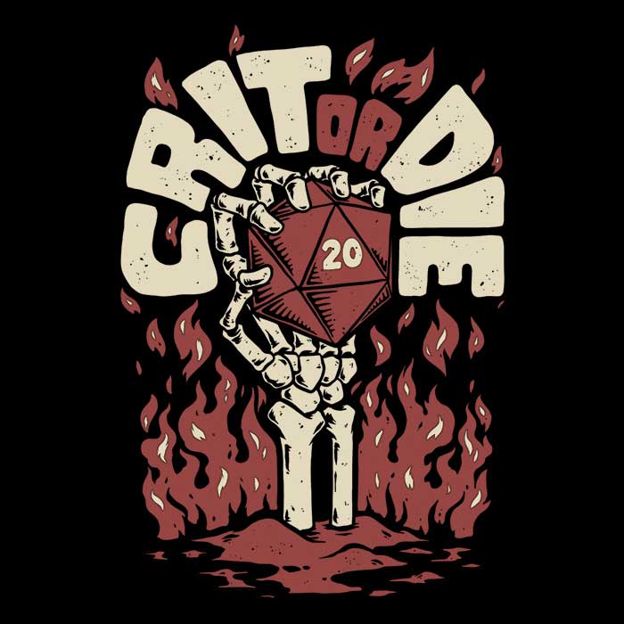 Studio Mootant's 'Crit or Die' Comfortable Long Sleeve T - Shirt
