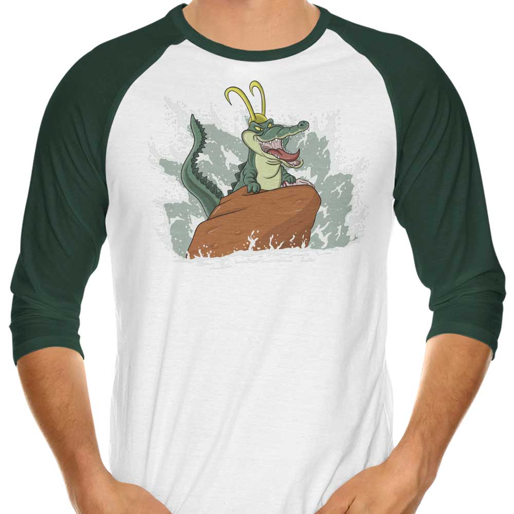 MarianoSan's The Little Alligator 3/4 Sleeve Raglan Casual T-Shirt
