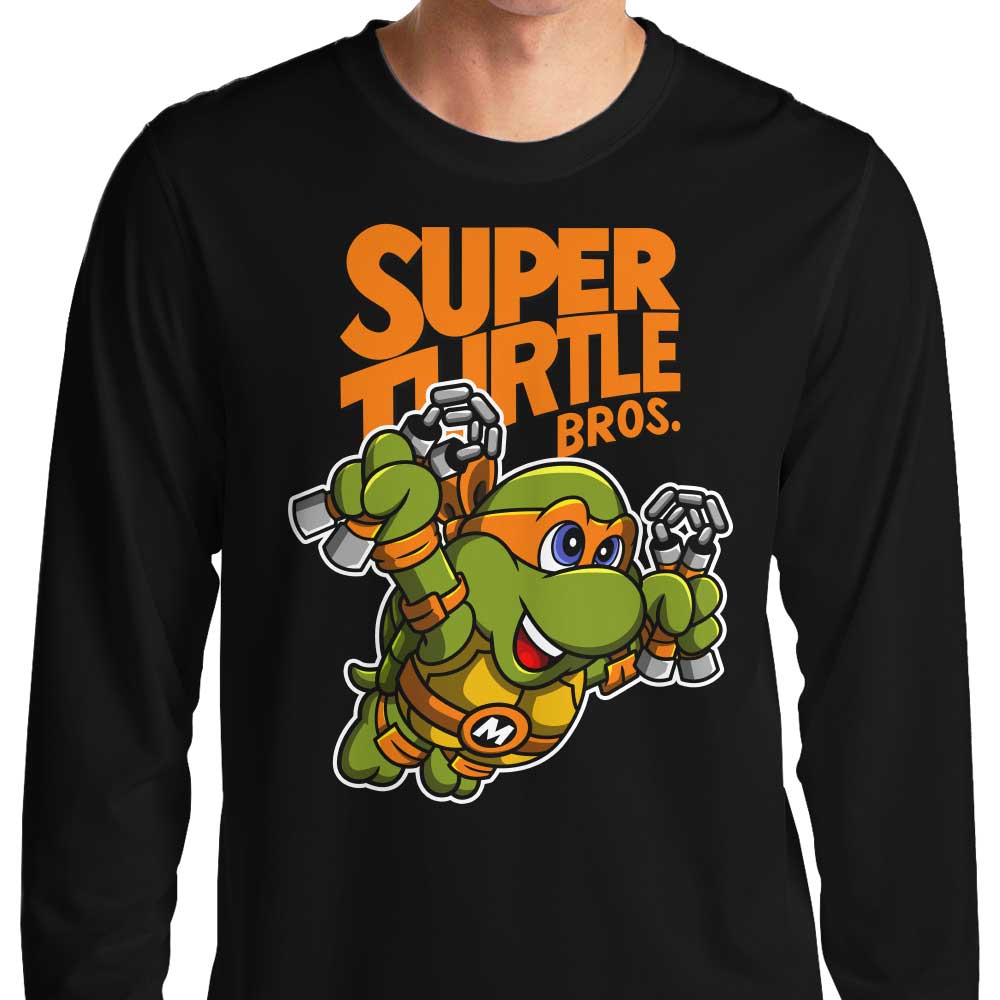 Super Mikey Bros Long Sleeve Crewneck T - Shirt by Punksthetic