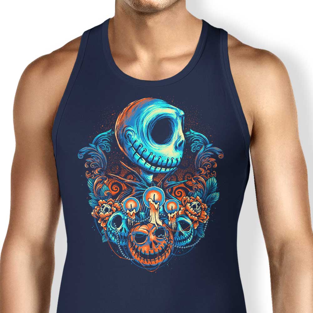 Colorful and Vibrant Pumpkin King-themed Men's and Women's Unisex Tank Tops