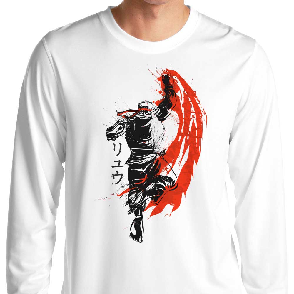 Long Sleeve Traditional Fighter T-Shirt - A Classic from Donnie Illustrations
