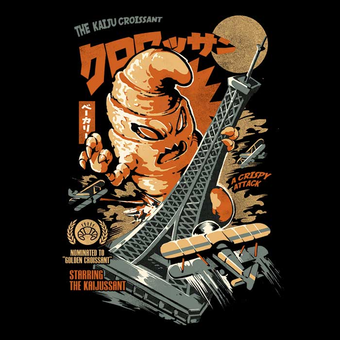 Ilustrata's Kaiju Croissant Design Unisex and Women's Tank Tops