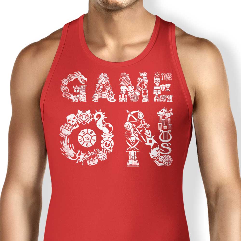 Shiron Game On Men's and Women's Unisex Tank Tops