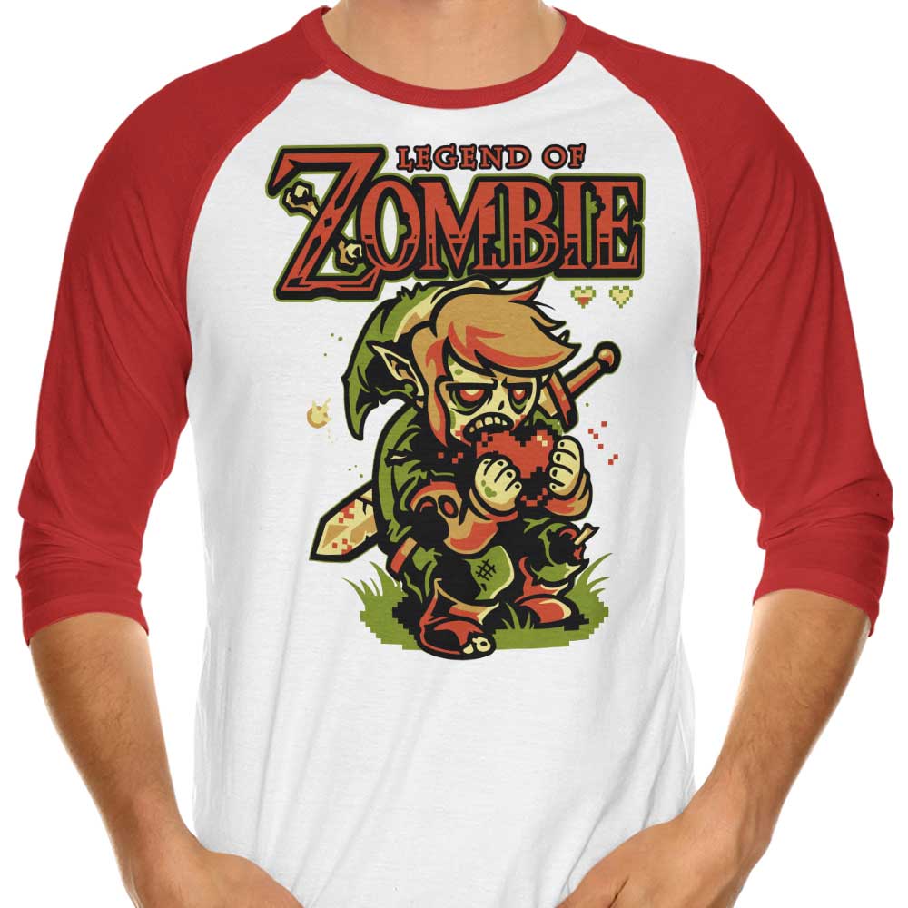 3/4 Sleeve Raglan T-Shirt Featuring the Legend of Zombies