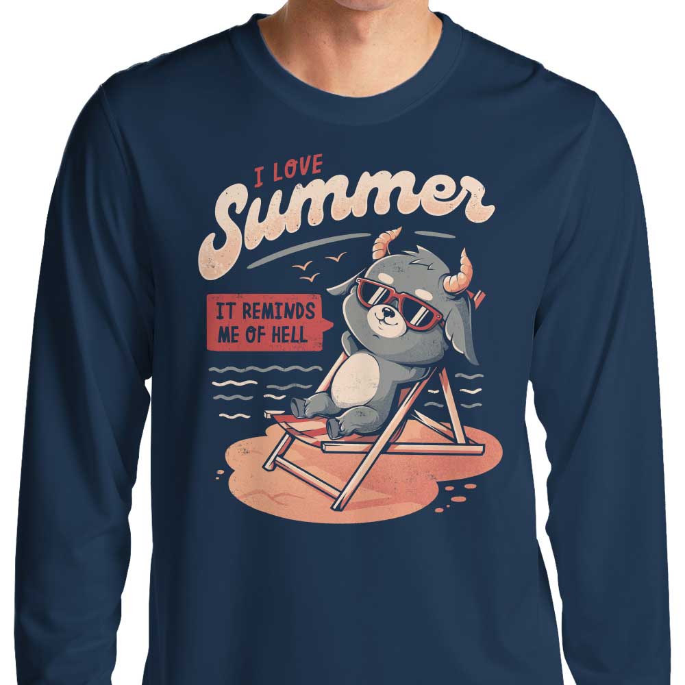 Eerie 'It Reminds Me Of Hell' Long Sleeve Crewneck T - Shirt for All Sizes