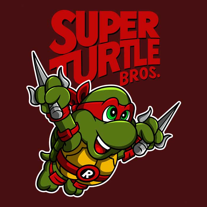 Punksthetic Super Raph Bros 3/4 Sleeve Stylish Raglan T-Shirt