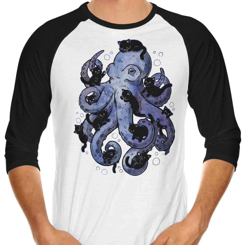 Octopurr 3/4 Sleeve Stylish Raglan T-Shirt for Fashion Lovers