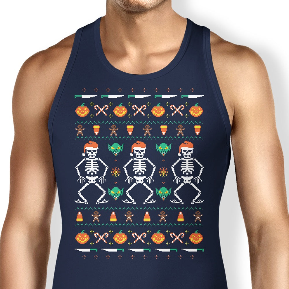 Hillary White's Festive Trick or Christmas Unisex and Women's Tank Tops