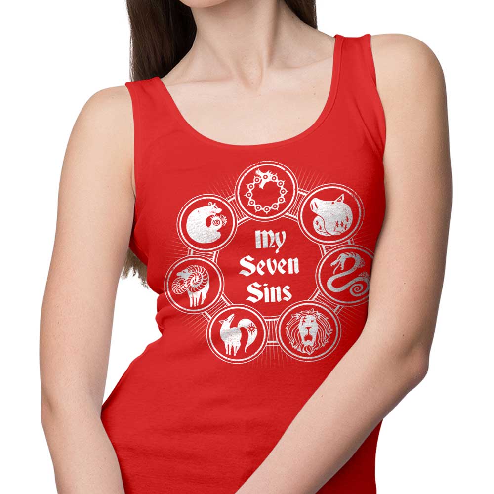 Typhoonic Art's My Seven Sins Men's and Women's Stylish Tank Tops