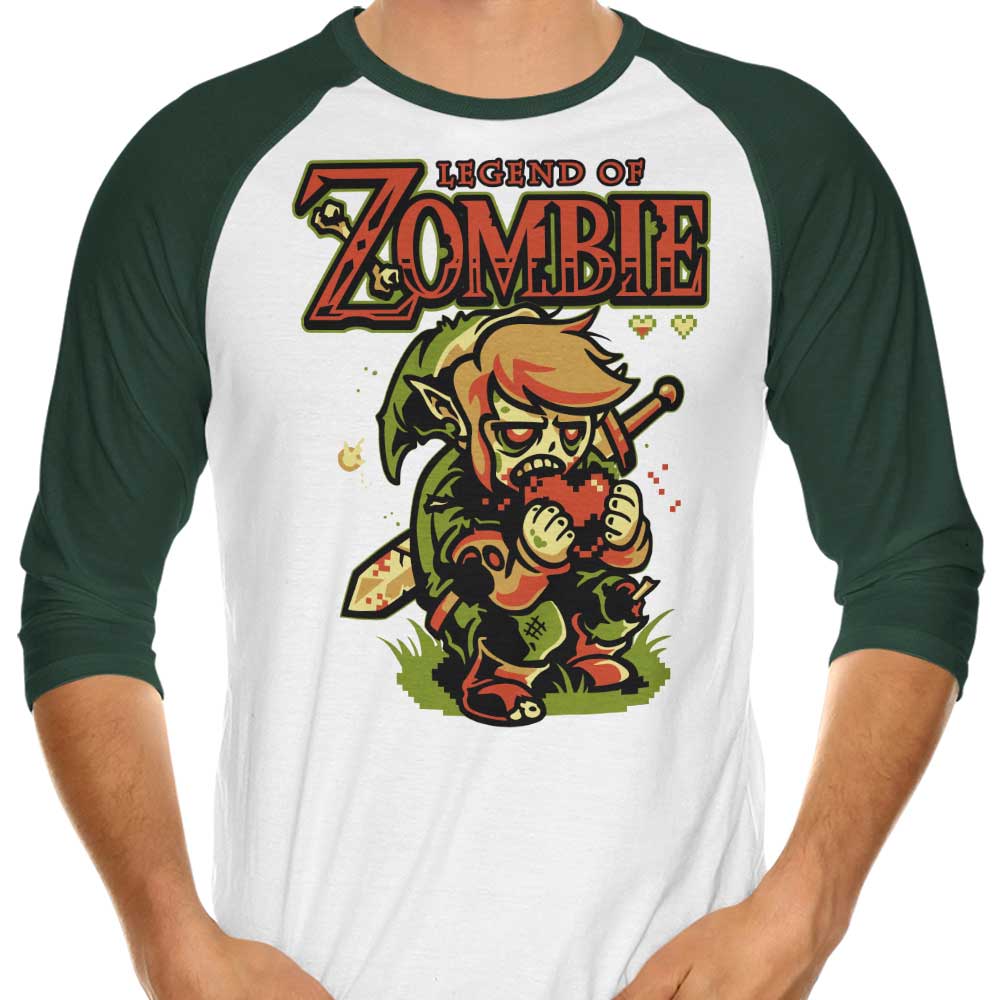 3/4 Sleeve Raglan T-Shirt Featuring the Legend of Zombies