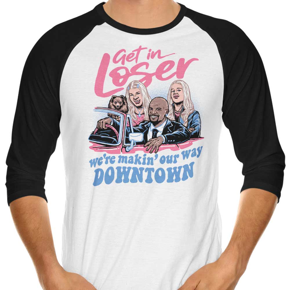 Downtown Driving Style 3/4 Sleeve Raglan Casual T-Shirt for Everyday Wear