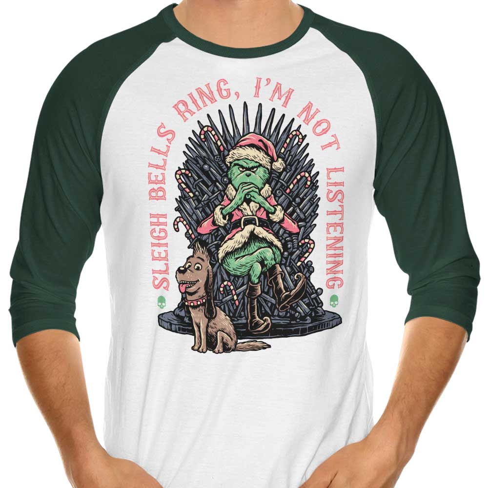 Momma Gorilla's 'I'm Not Listening' 3/4 Sleeve Raglan Casual T-Shirt