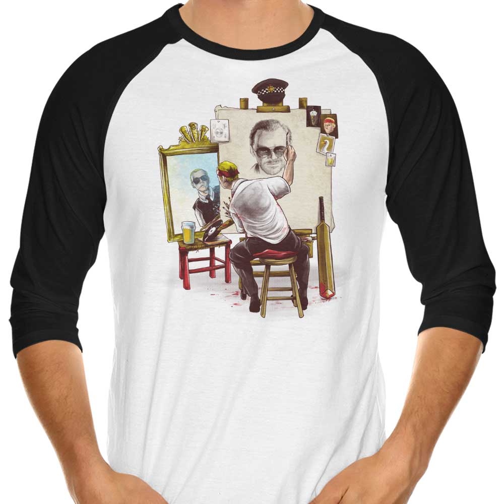 Alberto Arni's Triple Cornetto Portrait 3/4 Sleeve Raglan Stylish T-Shirt