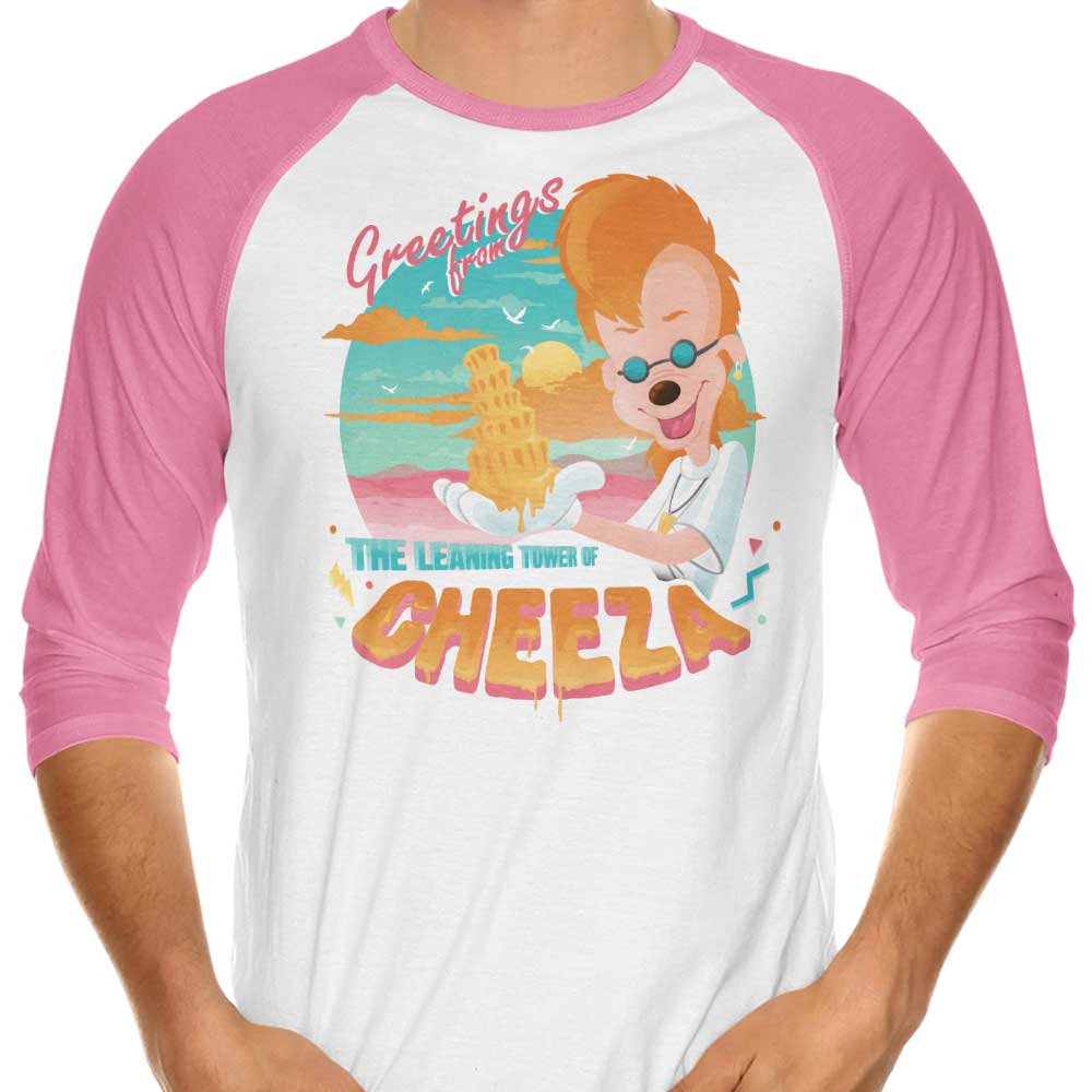 The Inclined Tower of Cheeza 3/4 Sleeve Raglan Style T-Shirt for Fashion Lovers