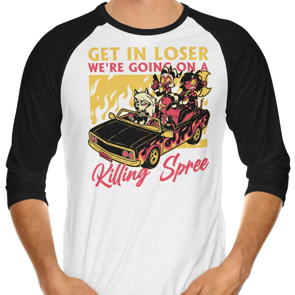 Studio Mootant's Thrilling Killing Spree 3/4 Sleeve Raglan T - Shirt