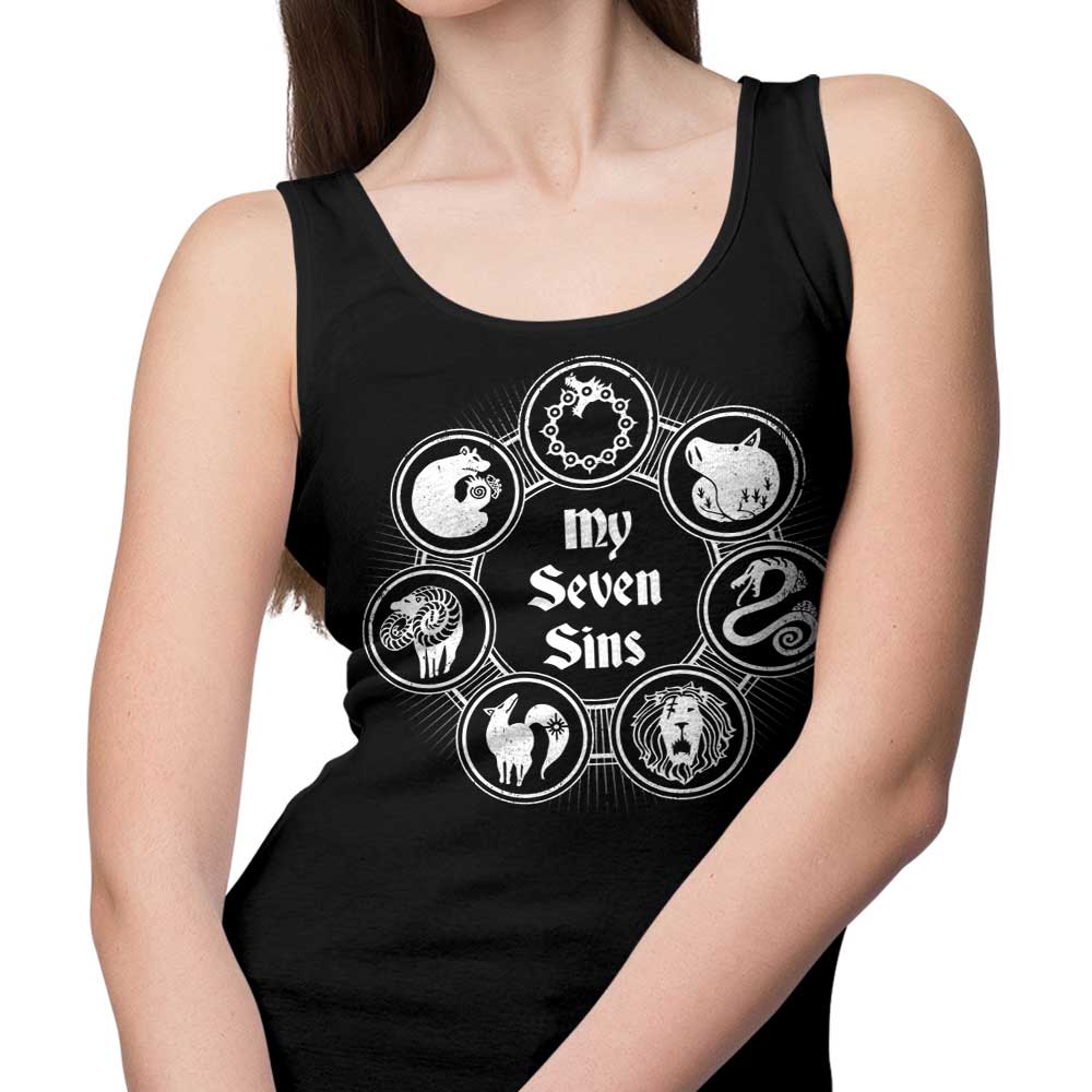 Typhoonic Art's My Seven Sins Men's and Women's Stylish Tank Tops