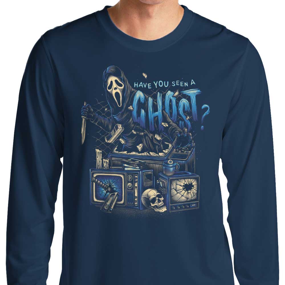 Glitchygorilla's 'Seen a Ghost' Long Sleeve Crewneck T - Shirt for All Sizes
