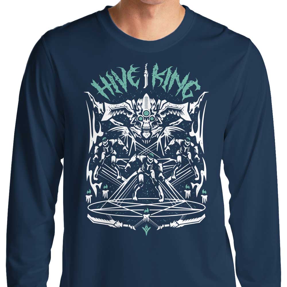 Logozaste's Premium Long Sleeve Hive King T - Shirt for All Sizes
