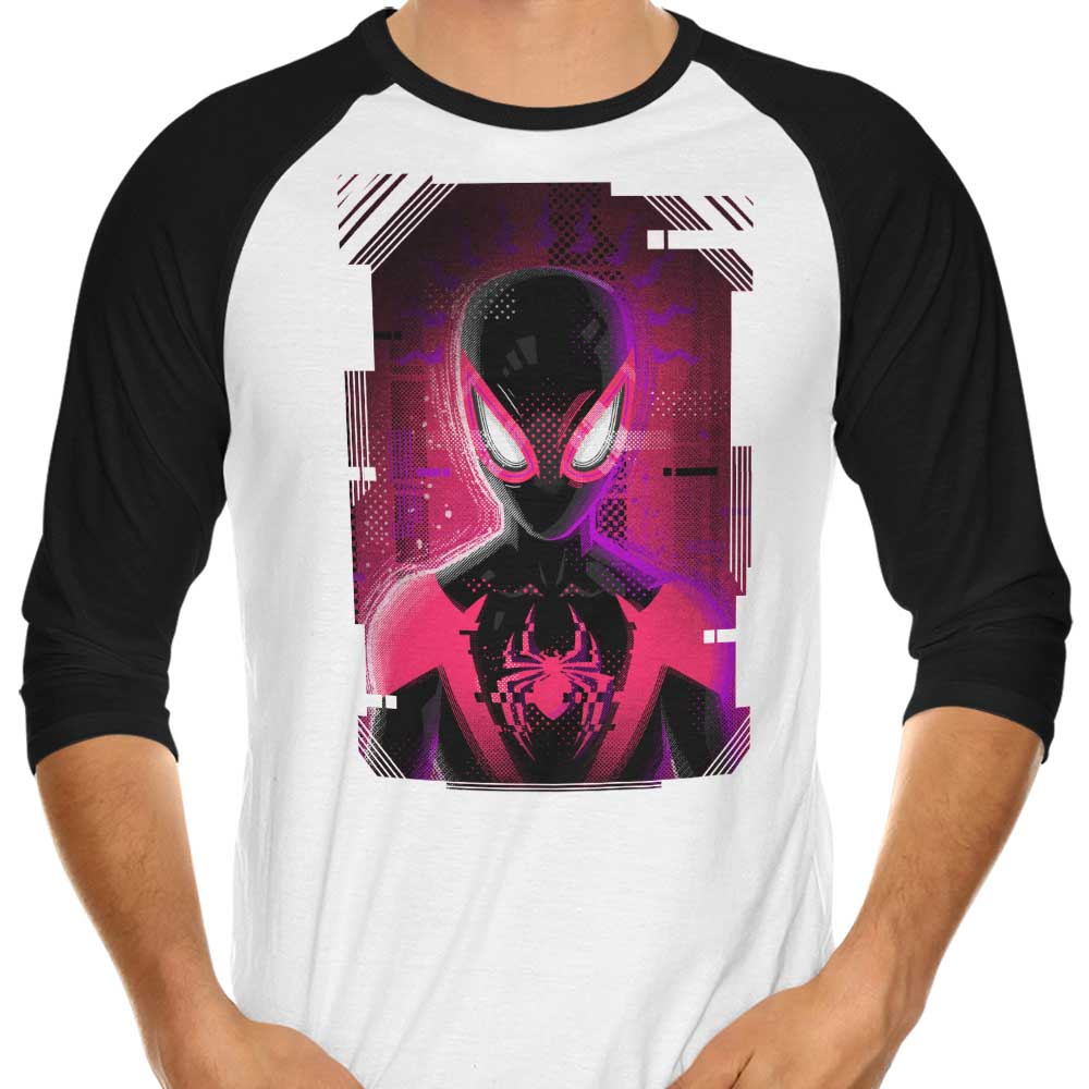 Danielmorris1993's Glitched Morales 3/4 Sleeve Raglan Style T-Shirt