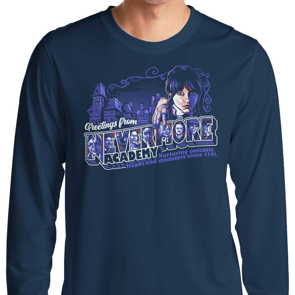 GoodIdeaRyan's Nevermore Greetings Long Sleeve Crewneck T - Shirt