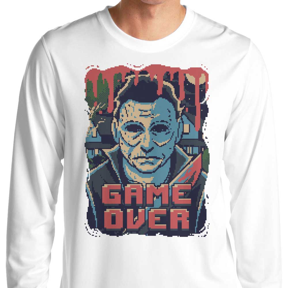 Spooky Pixel Halloween Long - Sleeve Crewneck T - Shirt