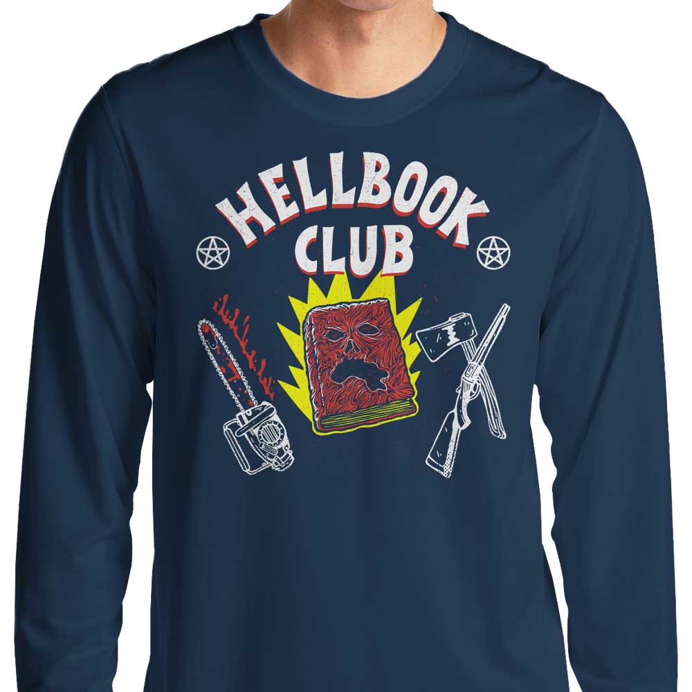 Hellbook Club Premium Long Sleeve Crewneck T - Shirt, Sizes from S to 4XL