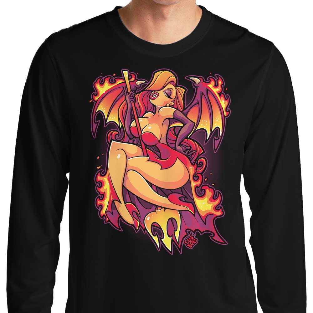 Jehsee's Fiery Long Sleeve T-Shirt - Crewneck Style