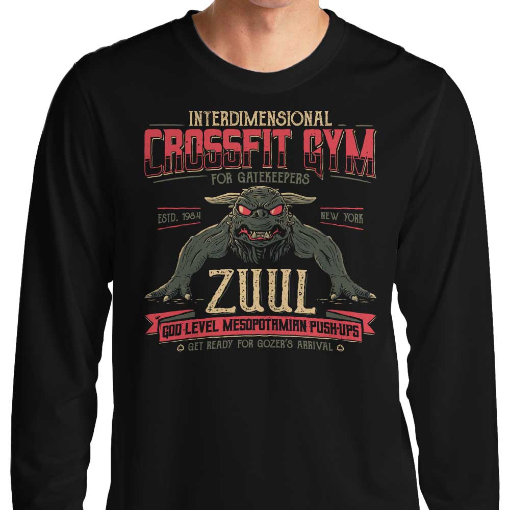 Teesgeex Interdimensional Crossfit Long - Sleeve Crewneck T - Shirt in S to 4XL