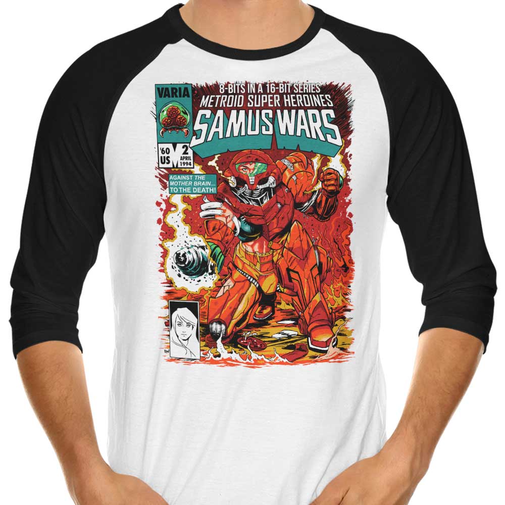 Samus Wars 3/4 Sleeve Raglan Stylish T-Shirt