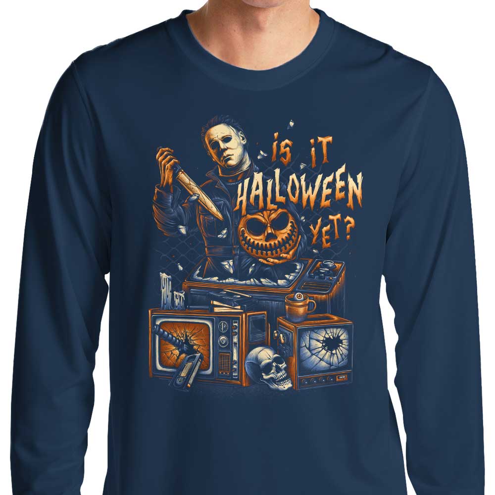 Glitchygorilla's 'Is It Halloween Yet?' Long Sleeve Crewneck Sweatshirt