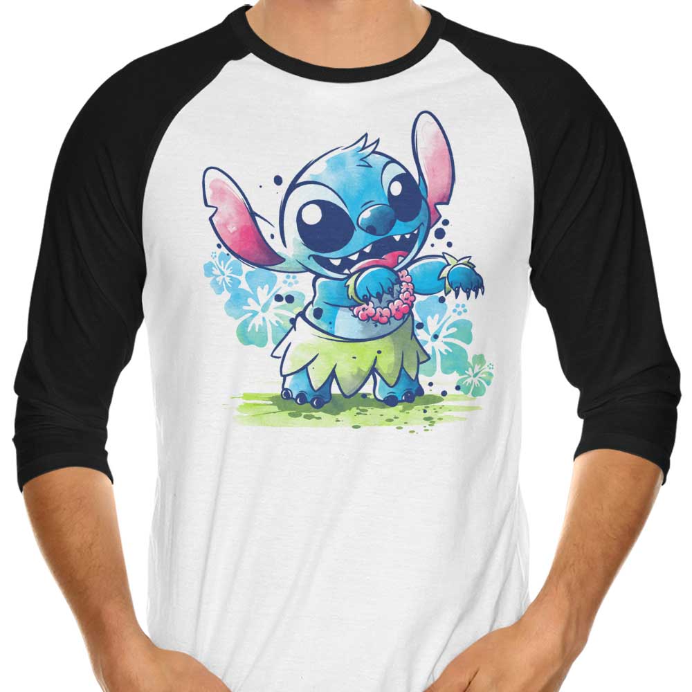 3/4 Sleeve Raglan T-Shirt for Hula Dance Exploration