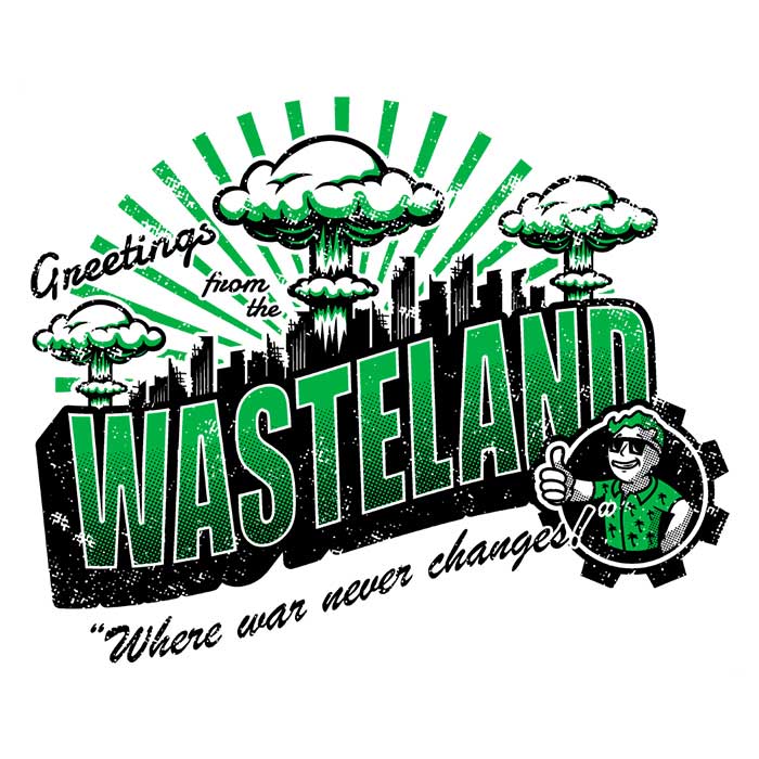 Wasteland Greetings - Stylish 3/4 Sleeve Raglan T-Shirt