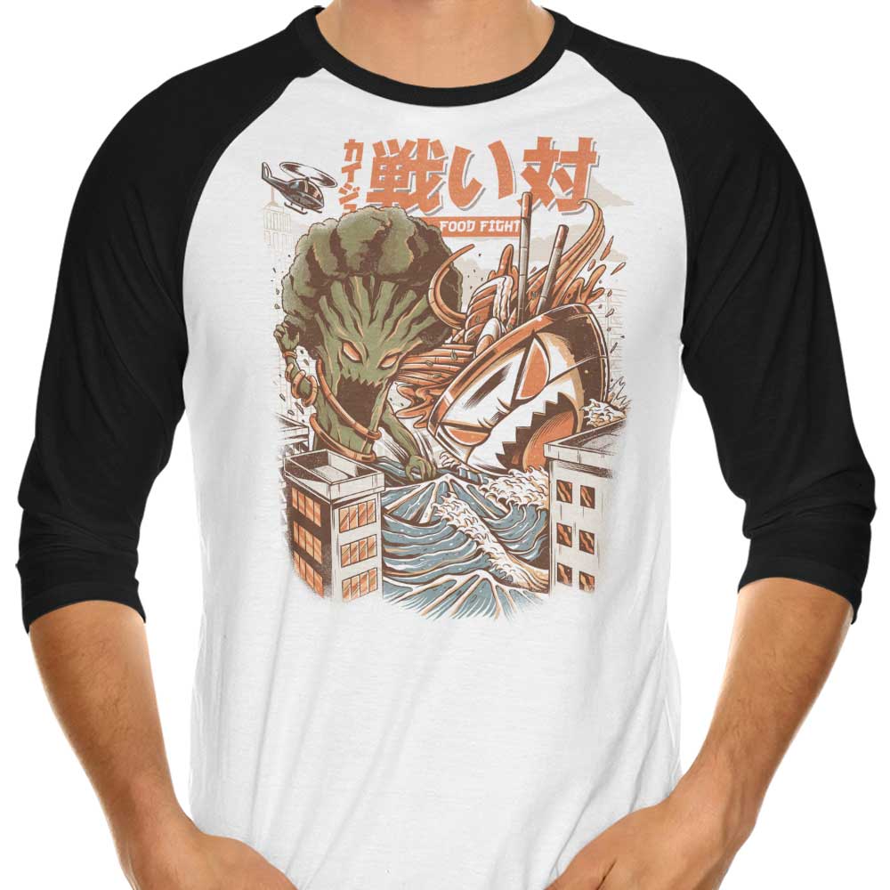 Ilustrata's Kaiju Food Fight 3/4 Sleeve Raglan Style T - Shirt