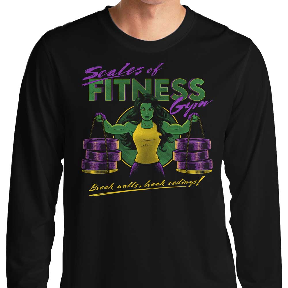 Teesgeex Fitness Scales Long Sleeve Comfortable T-Shirt