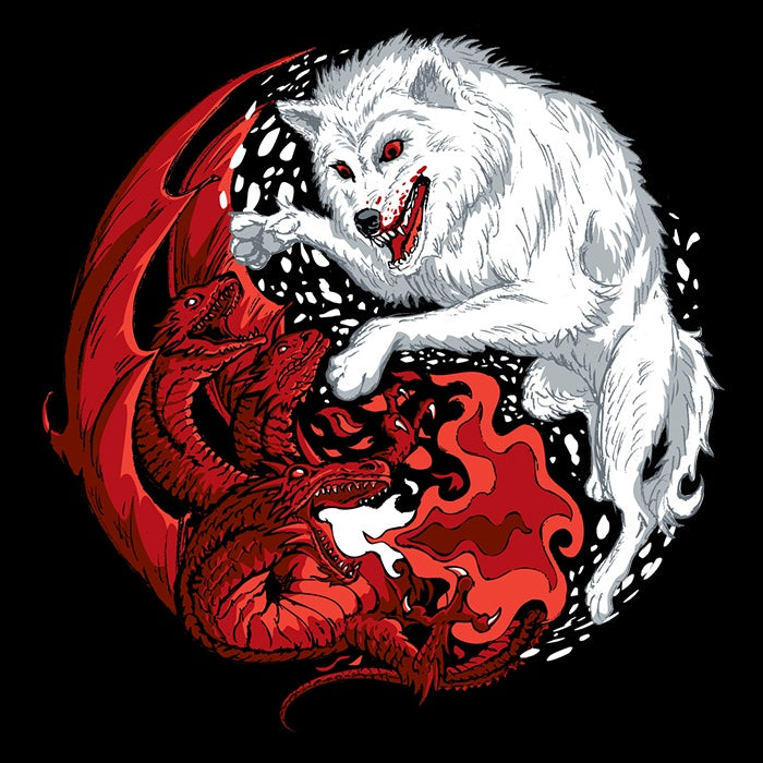 DJKopet's Ice and Fire Style 3/4 Sleeve Raglan Casual T-Shirt