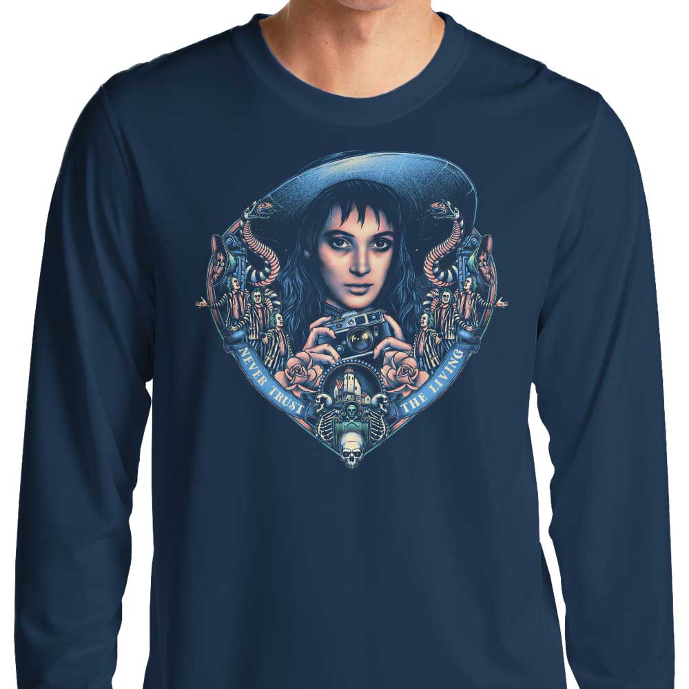 The Ghost Bride Long Sleeve Crewneck T-Shirt by Glitchygorilla