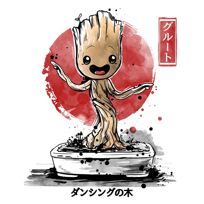 Bonsai Groot Themed Three - Quarter Sleeve Raglan Style T - Shirt