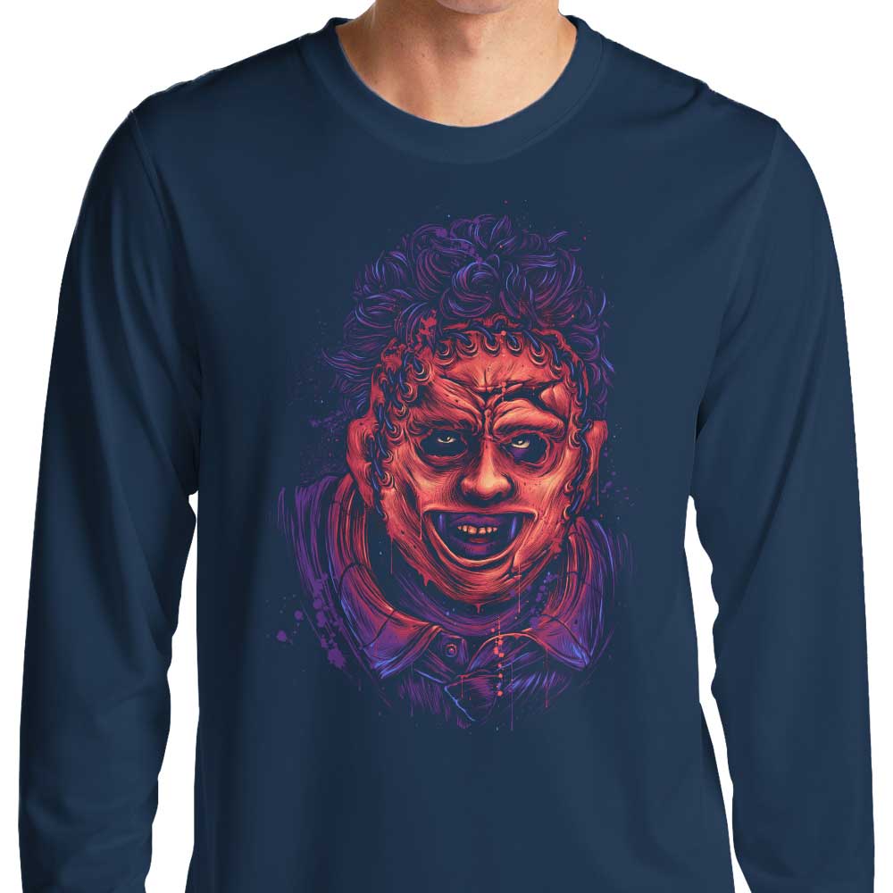 Stunning Glowing Leather Maker Long Sleeve Crewneck T - Shirt by Glitchygorilla