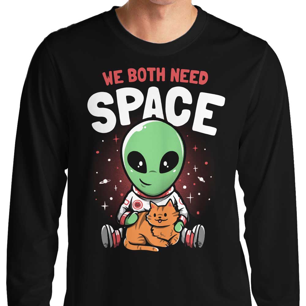 Edu.ely's Comfortable Long Sleeve 'We Both Need Space' T-Shirt