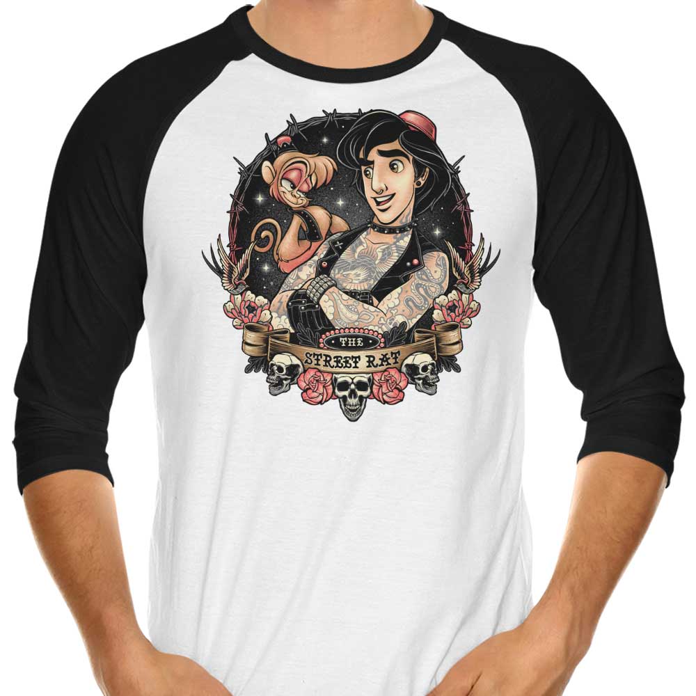 Momma Gorilla's The Street Rat Style 3/4 Sleeve Raglan T-Shirt for Fashion Lovers